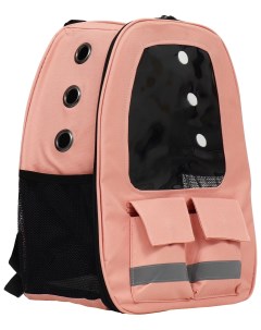 Рюкзак для переноски животных с окном для обзора розовый Пижон