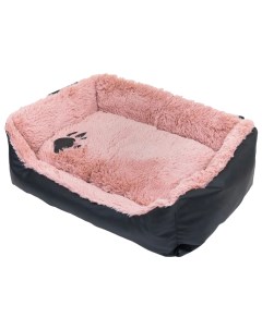 Лежак для животных TIGER прямоугольный с подушкой пыльная роза 57х41х17 см Zoo-m