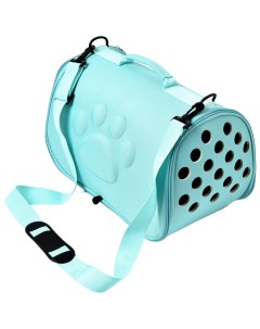 Рюкзак переноска для собак и кошек 40x23x23 см бирюзовая Зоо няня