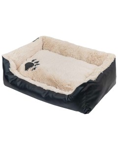 Лежак для животных TIGER прямоугольный с подушкой бежевый 72х53х20 см Zoo-m