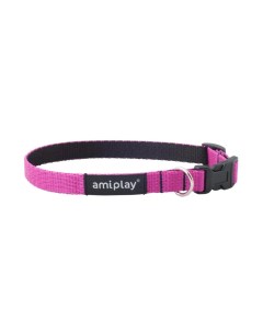 Ошейник для собак регулируемый Twist L 35 50 2 см розовый Amiplay