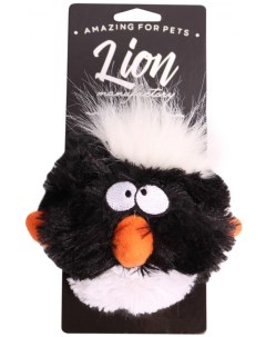 Мягкая игрушка для собак Пингвиненок колобок черный белый 12 см Lion