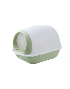 Туалет домик для кошек зеленый белый 50 х 35 х 37 см Bentfores