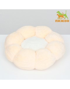 Лежанка для животных Облако бело персиковая текстиль 40 19 см Пижон