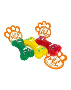 Игрушка для собак Косточка с лапками 120 х 50 мм в ассортименте цвет по наличию Зооник