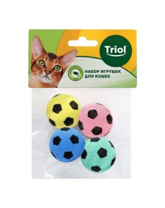 Игрушки для кошек Мяч 4 шт Триол