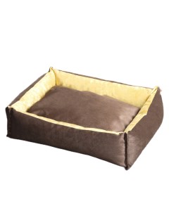 Лежанка под замшу с двусторонней подушкой 54 х 42 х 11 см мебельная ткань микс цвето Пижон