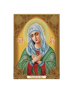 Алмазная мозаика картина стразами Икона Умиление Пресвятой Богородицы 40х50 см Nobrand