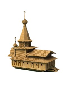 Сборная модель Спасская Церковь Якутия Масштаб 1 60 C1001 Свмодель