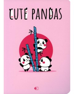 Блокнот Прикольные панды на шариках Cute pandas two В6 128 стр Артпринт