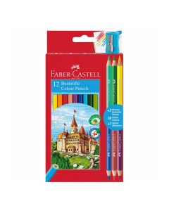 Карандаши цветные 18 шт точилка Faber-castell