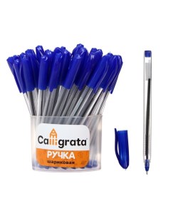 Ручка шариковая 1 0 мм стержень синий корпус масляные чернила Calligrata