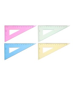 Треугольник 13 см 30 флюоресцентный прозрачный МИКС 48шт Calligrata