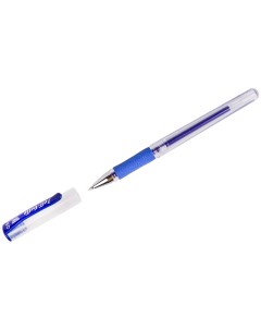 Ручка гелевая Jell Belle синяя 0 5мм грип штрих код Crown