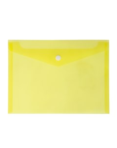 Папка конверт на кнопке А5 180 мкм жёлтая 10шт Calligrata