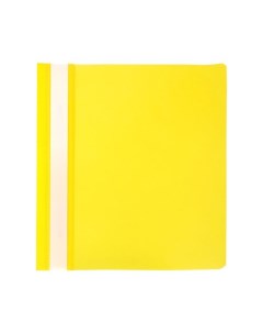 Папка скоросшиватель А5 120 мкм жёлтая прозрачный верх 20шт Calligrata