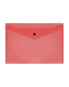 Папка конверт на кнопке А4 150мкм пластик красная непрозрачная 30шт Informat