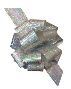 Бант шар МС 3856 подарочный перламутр цвет серебро Nobrand