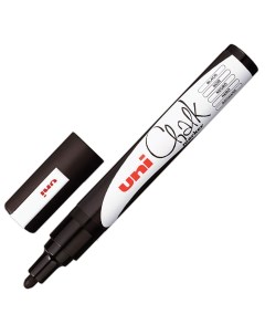 Маркер меловой UNI Chalk 1 8 2 5 мм черный PWE 5M BLACK 4 шт Uni mitsubishi pencil