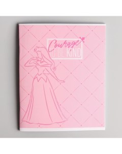 Тетрадь 48 листов в клетку картонная обложка Принцессы Disney