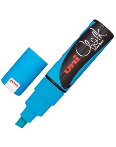 Маркер меловой UNI Chalk 8 мм синий PWE 8K L BLUE 3 шт Uni mitsubishi pencil