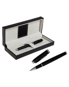 Ручка подарочная шариковая в кожзам футляре ПБ IM E корпус черный с серебром Calligrata