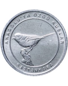 Монета 1 куруш Синица Анталийские птицы Турция 2020 г в Монета в состоянии UNC Mon loisir