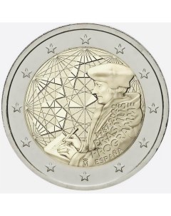 Монета 2 евро 35 лет программе Эрасмус Испания 2022 UNC Mon loisir