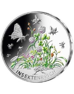 Монета 5 евро Царство насекомых Чудесный мир насекомых F Германия 2022 г в UNC Mon loisir