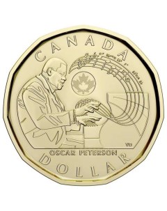 Монета 1 доллар Оскар Питерсон Канада 2022 г в Состояние UNC без обращения Mon loisir