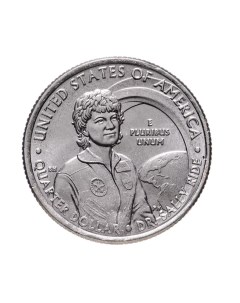 Монета 25 центов Американские женщины доктор Салли Райд США 2022 UNC из мешка Mon loisir