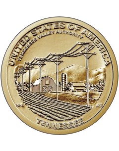 Монета 1 доллар Администрация долины Теннесси Американские инновации Р США 2022 г UNC Mon loisir