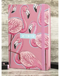 Скетчбук Розовые Фламинго 80 5996 Проф-пресс