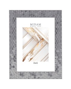 Рамка Мирам 15x21 см пластик цвет серебро Без бренда