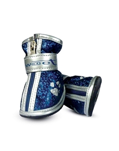 Ботинки для собак YXS089-1 синие с "лапками", 45х35х45мм (уп.4шт.) Триол