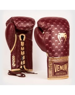 Боксерские перчатки Coco Monogram Pro Lace Up красные 12 унций Venum