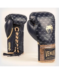 Боксерские перчатки Coco Monogram Pro Lace Up синие 12 унций Venum