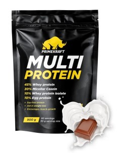 Многокомпонентный протеин Multi Protein Молочный шоколад 900 г Primekraft