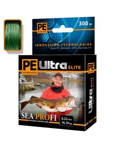 Плетеный Шнур Для Рыбалки Pe Ultra Elite Sea Profi Dark Green 0 35mm 300m Aqua