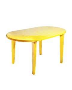 Стол для дачи обеденный 217537 желтый 140х80х71 см Стандарт пластик