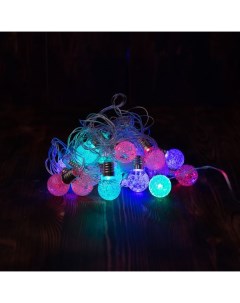 Световая гирлянда новогодняя С лампочками накаливания 7780 4 м разноцветный RGB Led