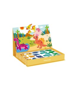 Развивающая игрушка Магнитная игра Пазл Динозавры Tooky toy