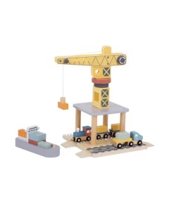 Деревянная игрушка Игровой набор Портовый кран Tooky toy