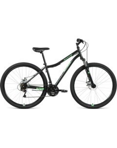 Велосипед MTB HT 29 2 0 disc 2021 горный взрослый рама 19 колеса 29 черный ярко зеленый 16 5кг Altair