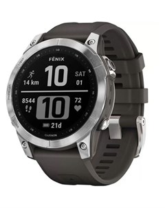 Смарт часы Fenix 7 47мм 1 3 серебристый графитовый Garmin