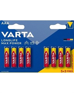 AAA Батарейка LongLife Max Power Alkaline LR03 BL5 3 8 шт Varta