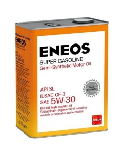 Моторное масло Super Gasoline 5W 30 4л полусинтетическое Eneos