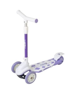 Самокат 3D детский 3 колесный 120мм 90мм белый фиолетовый Ridex