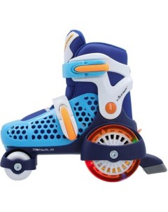 Роликовые коньки Junior для мальчиков размер 25 28 колеса 40мм ABEC 3 синий голубой Reaction