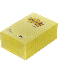 Блок самоклеящийся бумажный 660 7100172753 102x152 100 л желтый 6 шт кор 3m